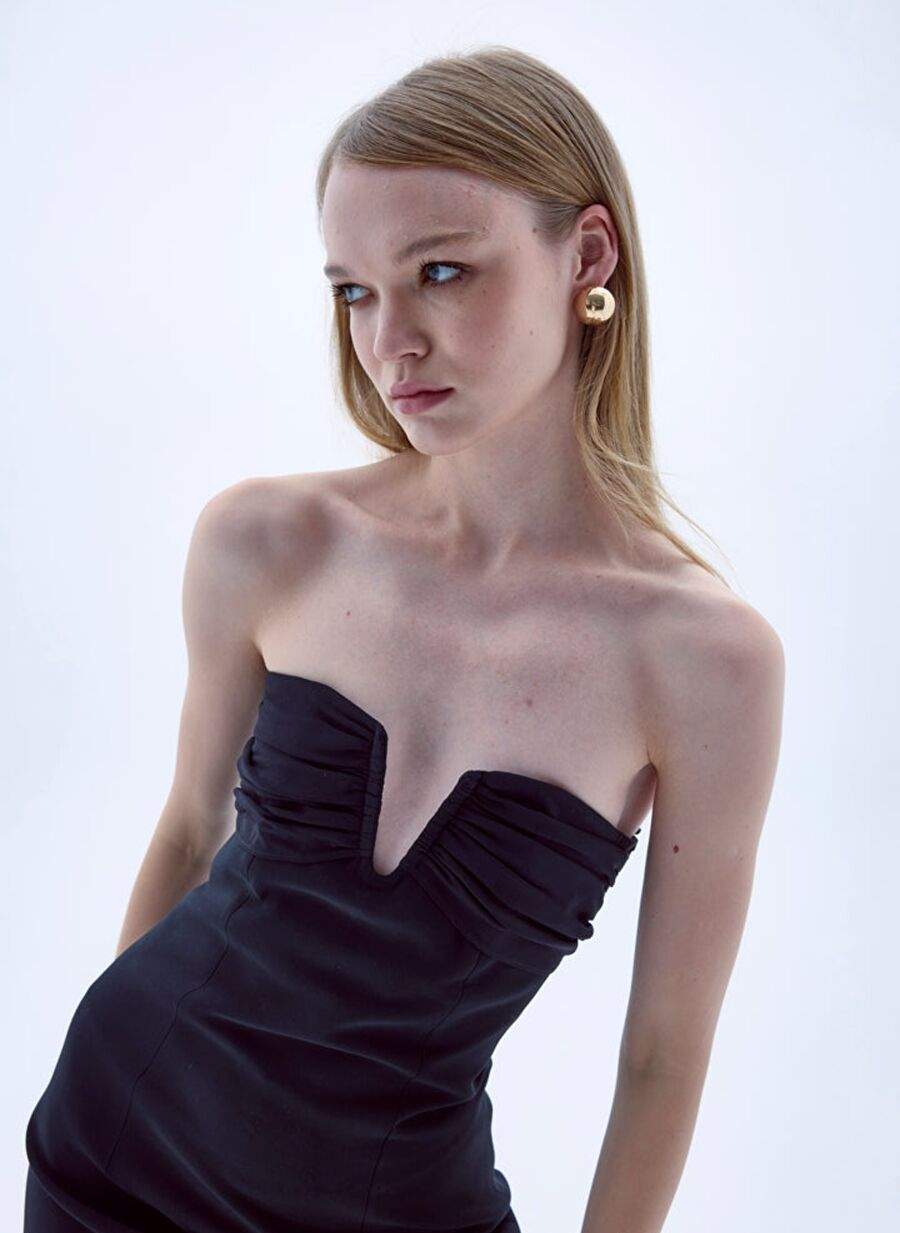 Miora Mini Crepe Dress Black — Product image 4 of 7