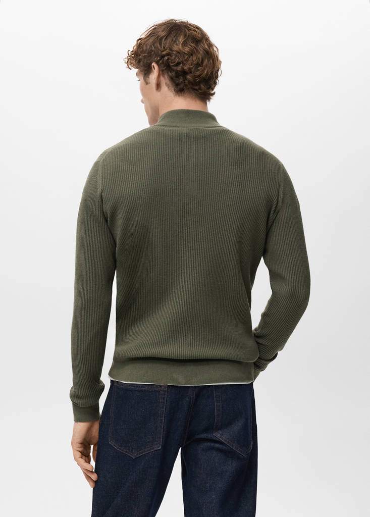 Ribbed sweater with zip neck — Product image 27 of 30