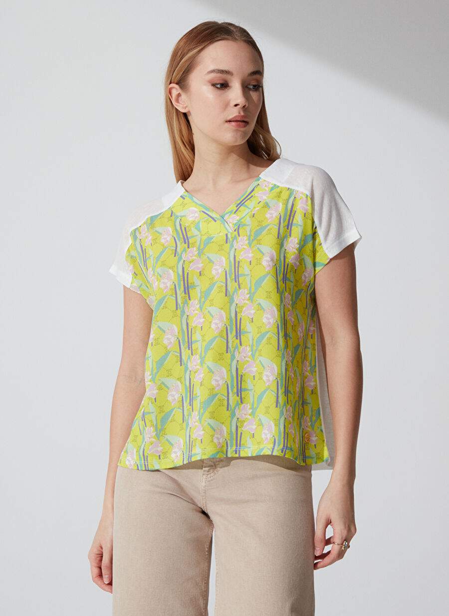 Pierre Cardin Bisiklet Yaka Yeşil Kadın T-Shirt VIENTA-23Y — صورة المنتج 8 من 8