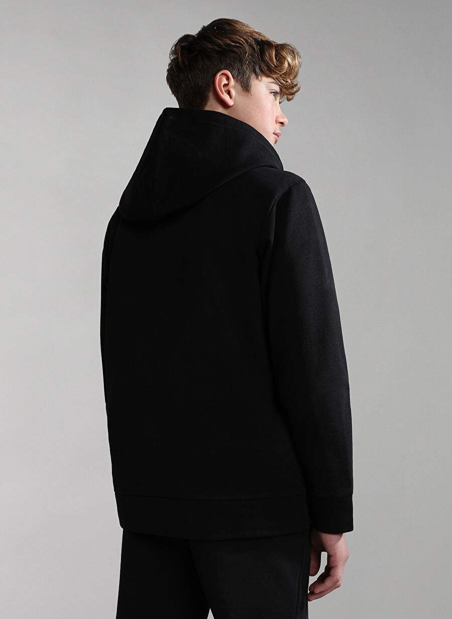 Napapijri Siyah Erkek Çocuk Kapüşonlu Uzun Kollu Sweatshirt NP0A4GXD0411 K B-PINZON — Product image 3 of 6