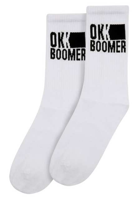 Unisex Vegan White Socks - Ok Boomer Design