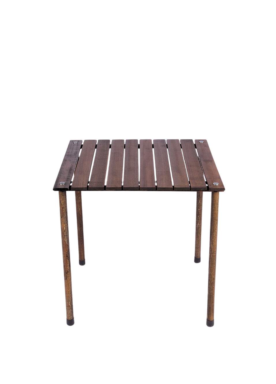 Antrasit Hardal Ahşap Katlanır Kamp Masa ve Sandalye Seti 60x60x55 cm — صورة المنتج 5 من 5