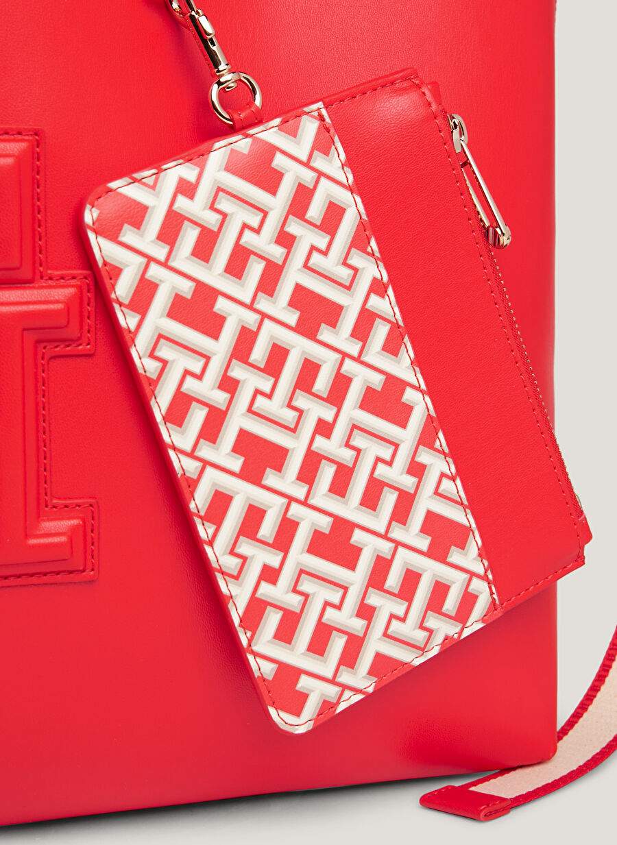 Tommy Hilfiger Kırmızı Kadın 50x33x14 cm Tote Çanta AW0AW16072XND — صورة المنتج 4 من 5