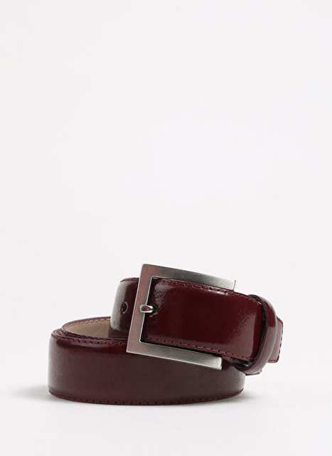 Cotton Bar Bordo Erkek Deri Kemer 3|5  CM KLASİK DERİ