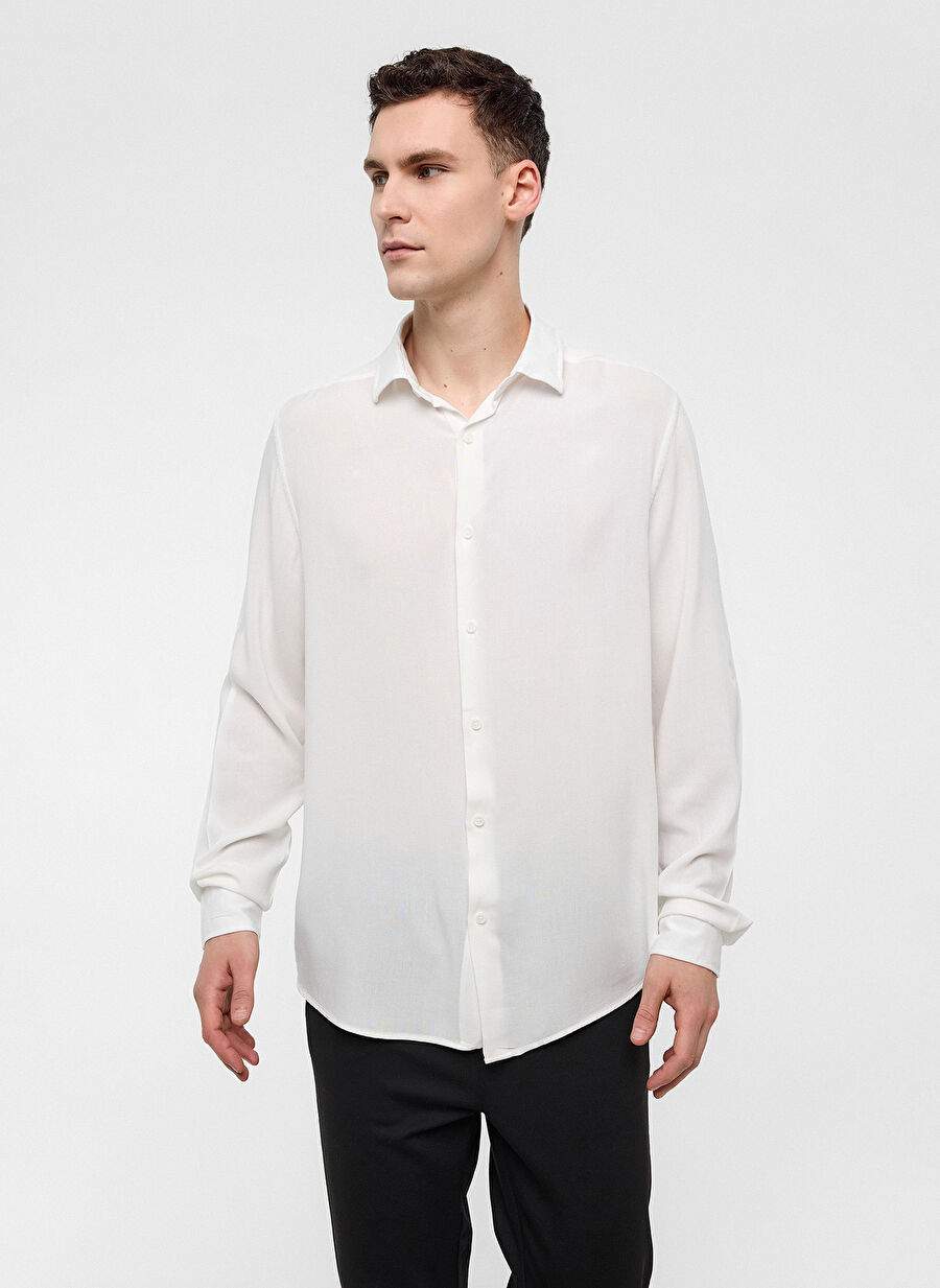 Back and Bond White Men's Regular Fit Shirt B34T20045 — Product image 3 of 9