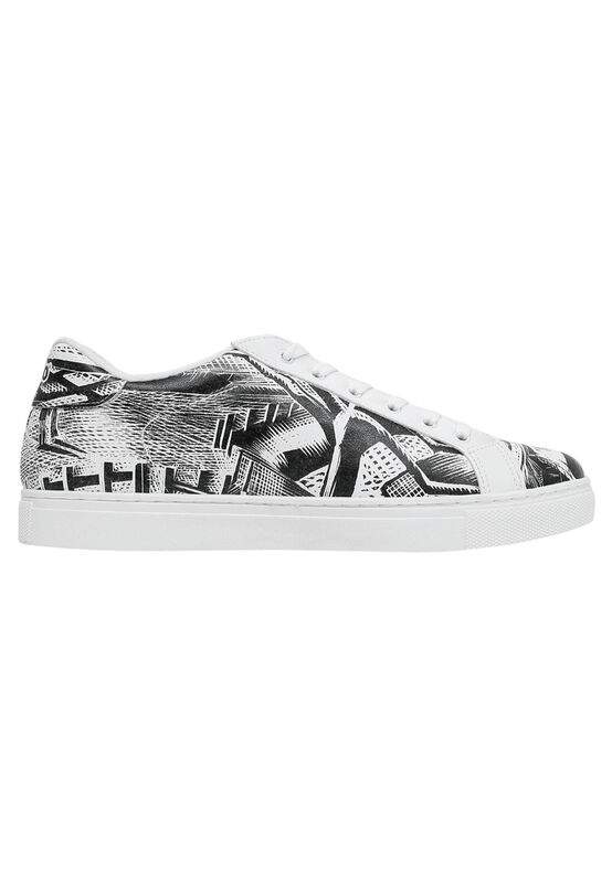 Men Vegan Leather White Sneakers - No Limits Design — صورة المنتج 6 من 9