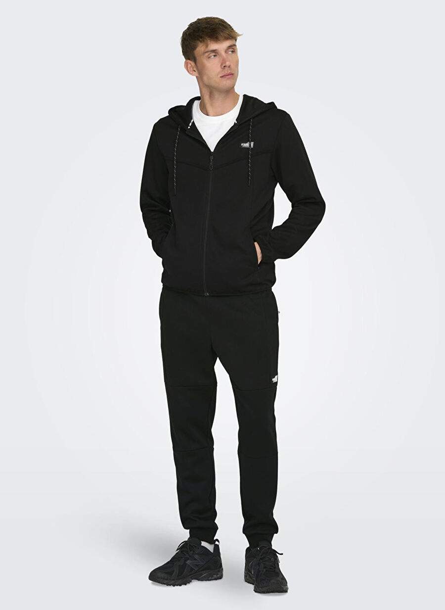 Only Sons Siyah Erkek Baskl Esofman Alt Onsliam Reg Pants Tracksuit Noos — صورة المنتج 3 من 6