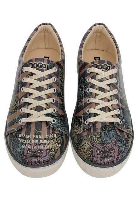 Men Vegan Leather Multicolor Sneakers - Ever Feel Like You're Being Watched Design