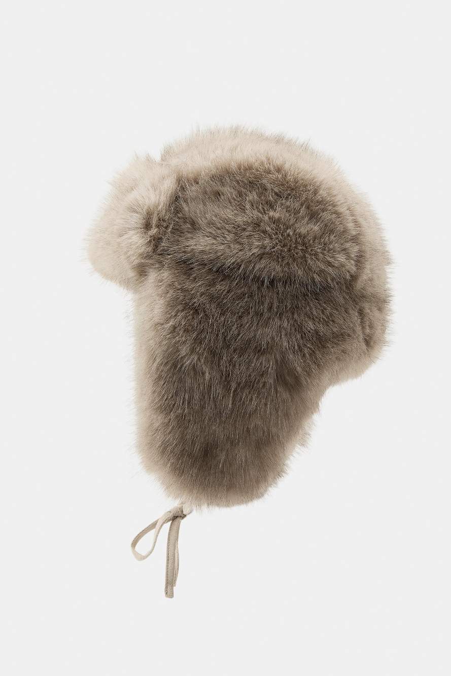 FAUX FUR AVIATOR HAT — Product image 4 of 6