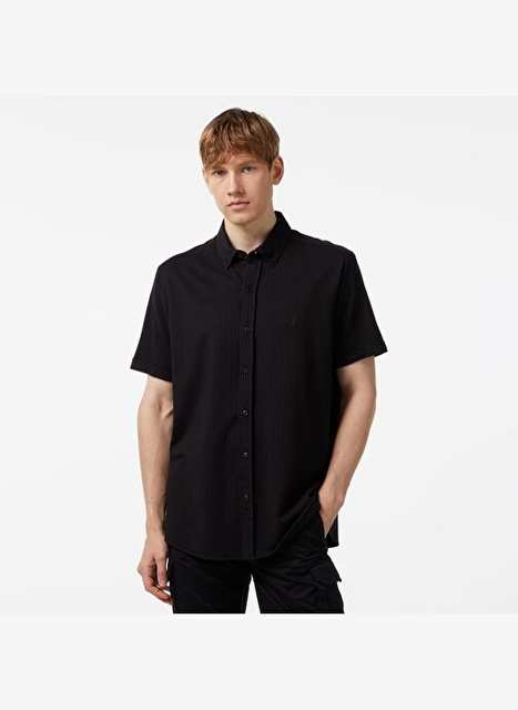 Nautica Erkek Siyah Classic Fit Ksa Kollu Gomlek