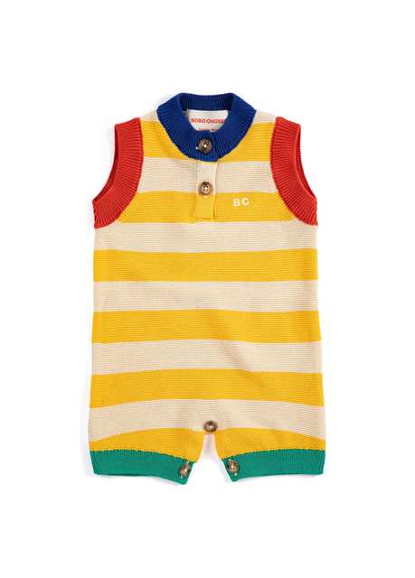 BC Colorful Striped Unisex Baby Knitted Jumpsuit