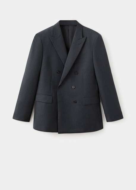 Turin 100% wool double-breasted suit jacket
