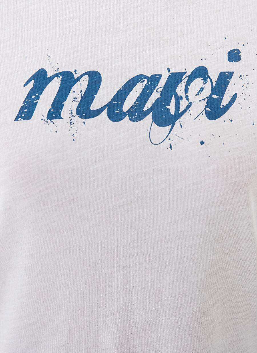Beyaz Kadın %100 Pamuk T-Shirt M166422-620 — صورة المنتج 6 من 7
