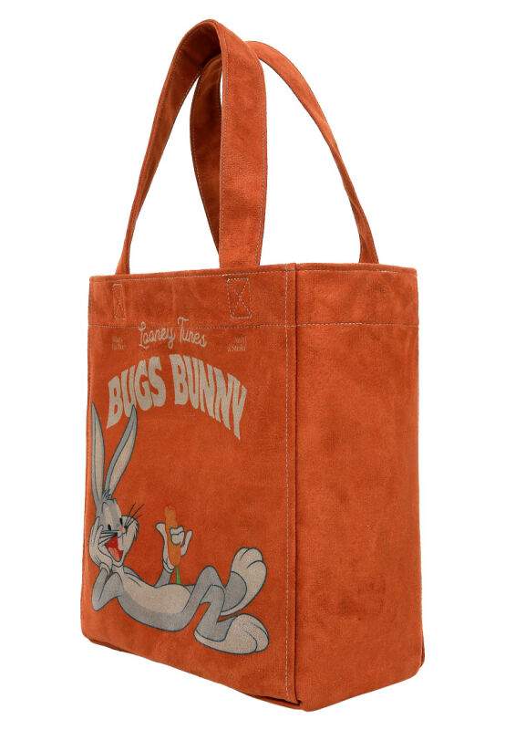 Women Vegan Orange Large Tote Bag - Warner Bros Red Hot Bunny Design — صورة المنتج 4 من 7