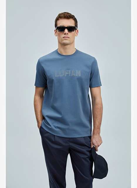 Thnk Modern Graphic T Shirt Dark Blue