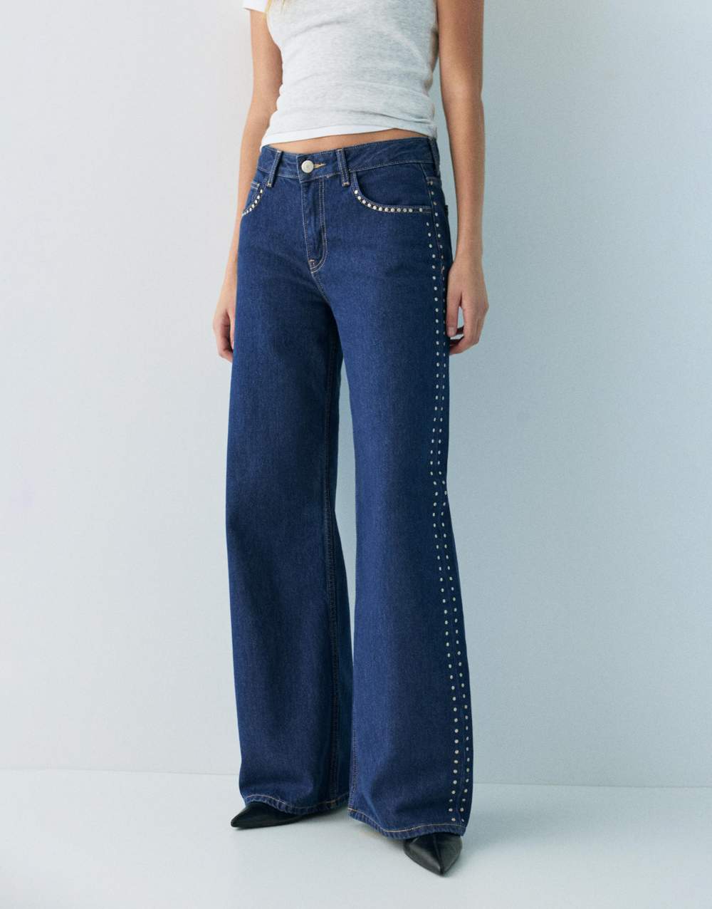 Wide-leg stud jeans — Product image 11 of 60