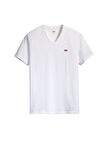 Beige Male 100% Cotton T-Shirt A2084-0000 LSE ORIG HM VNECK WHITE — Product image 3 of 15