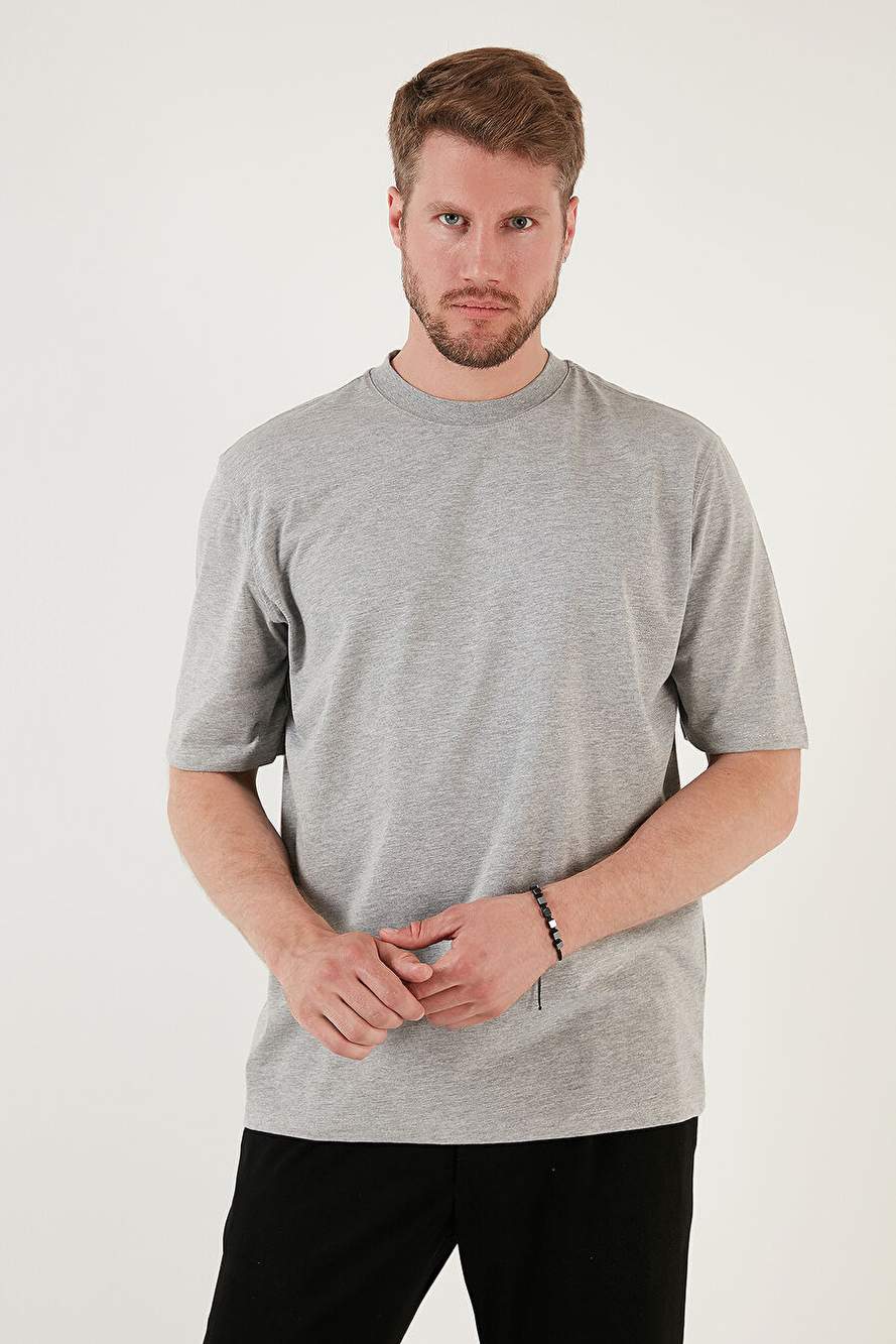 Buratti Pamuklu Oversize Bisiklet Yaka Basic T Shirt Erkek 5902365 — Product image 3 of 6