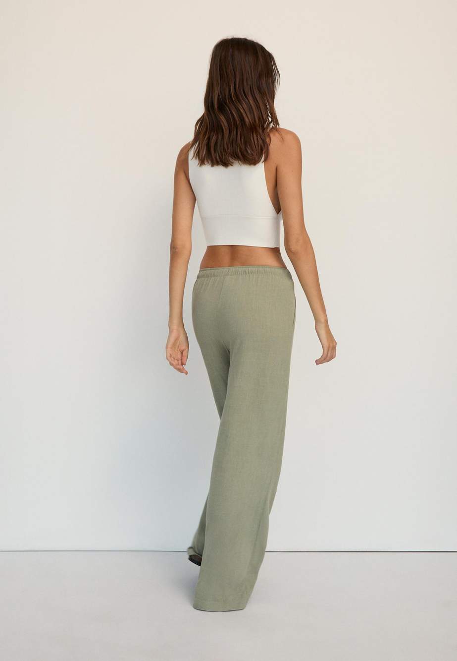 Flowing linen-effect trousers — Product image 12 of 51