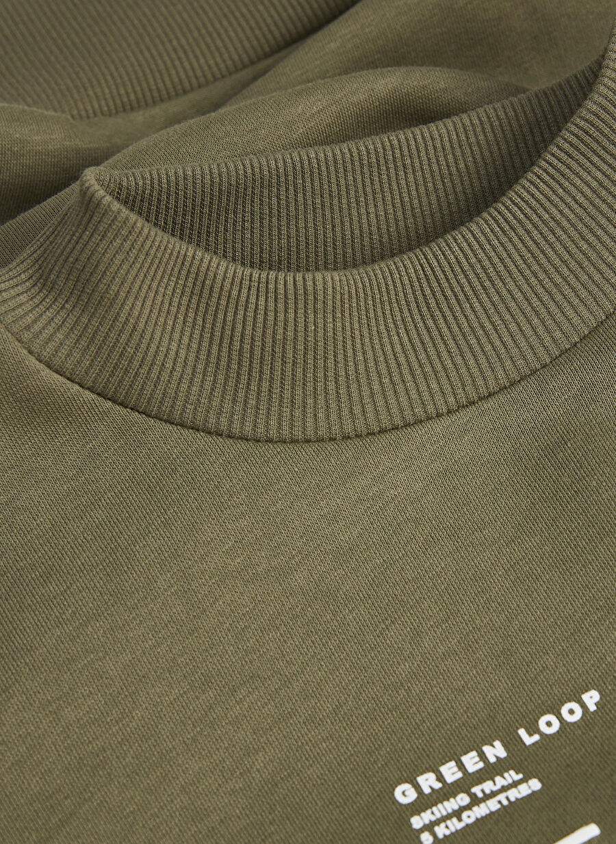 JJXX Crew Neck Printed Dark Green Women's Sweatshirt JXELLA LOOSE CREW LS SWT — Product image 4 of 5