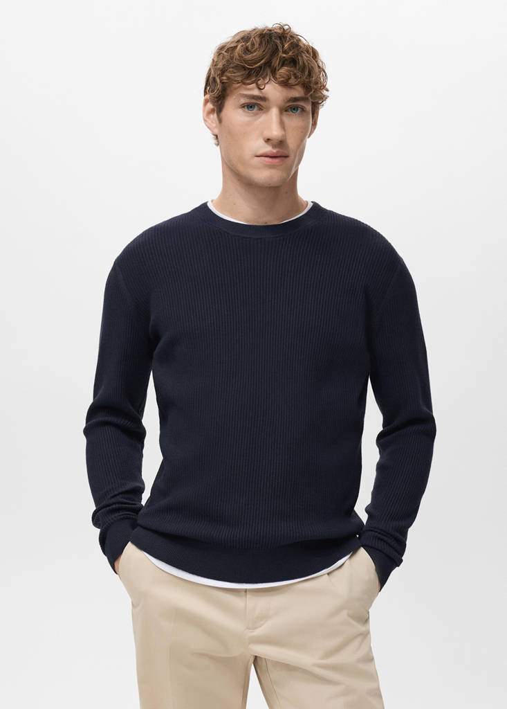 Fine rib-knit cotton sweater — Product image 3 of 30