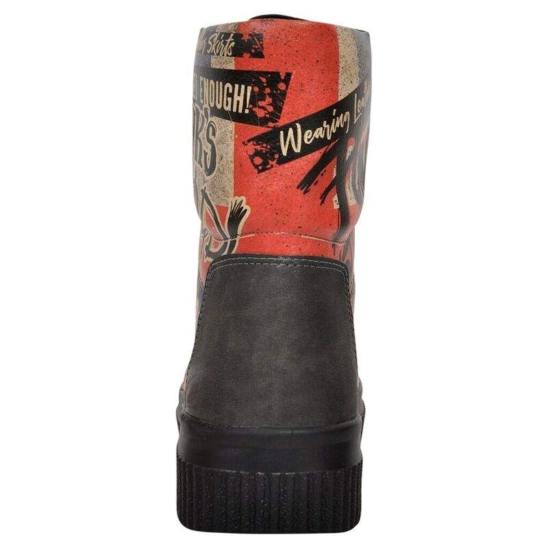 Women Vegan Leather Black Long Boots - British Punk Design — Product image 6 of 8