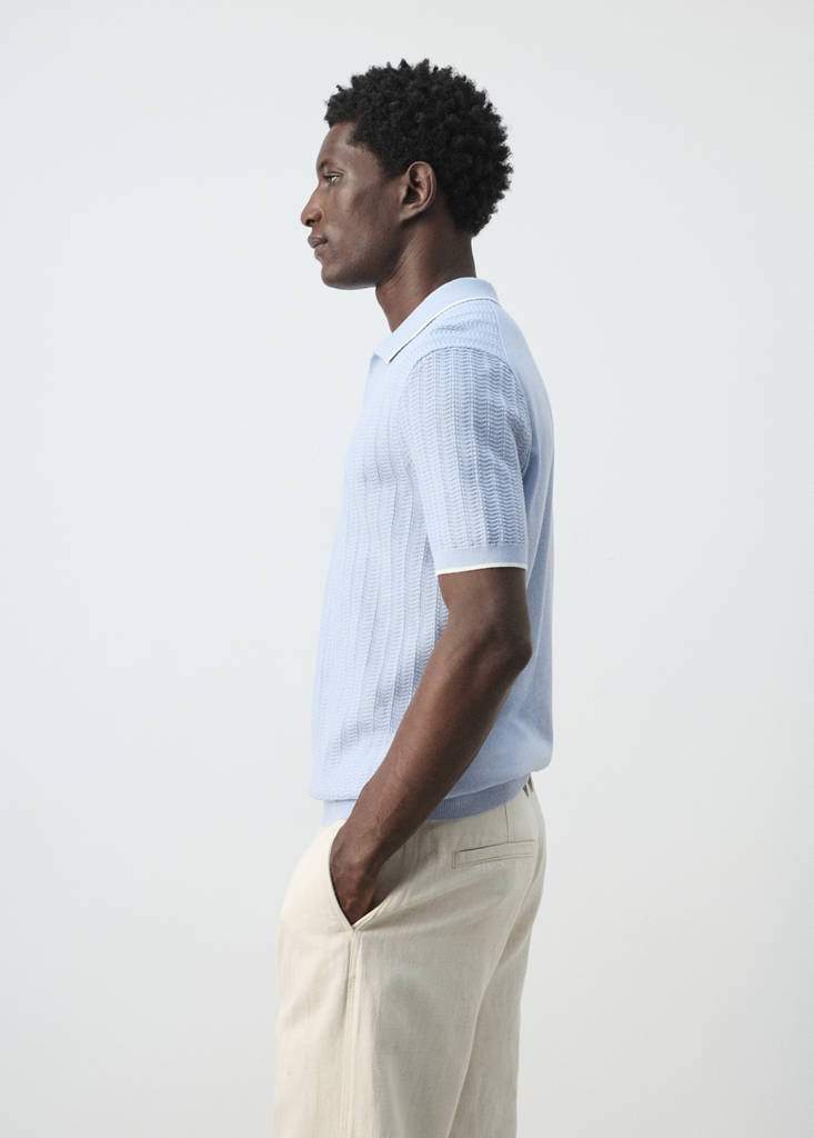 Structured fine-knit polo shirt — Product image 14 of 17