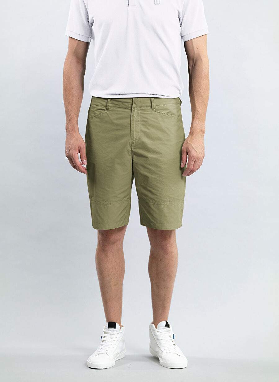 Duno Khaki Men's Slim Fit Shorts DAN RECCO — Product image 3 of 7