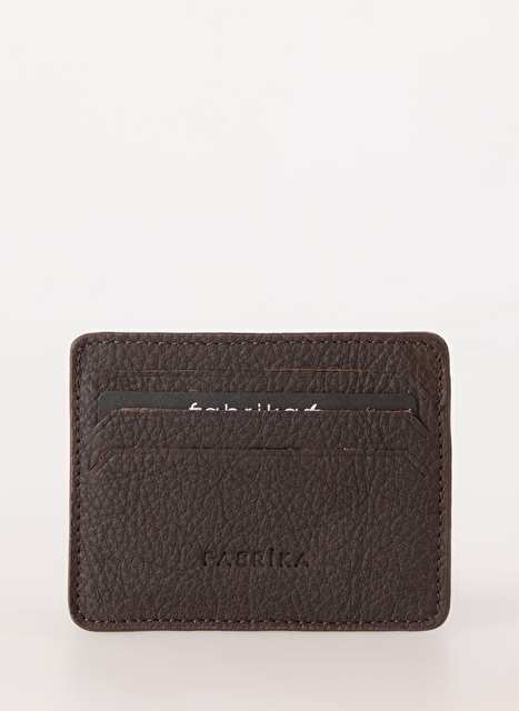 حامل بطاقات الجلد البني الرسمي للرجال FRK 350 Flt Leather