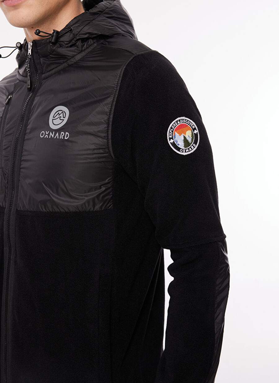 أوكسنارد OXM6040_EXPLORER سترة رجالية ذات غطاء رأس أسود — صورة المنتج 4 من 5