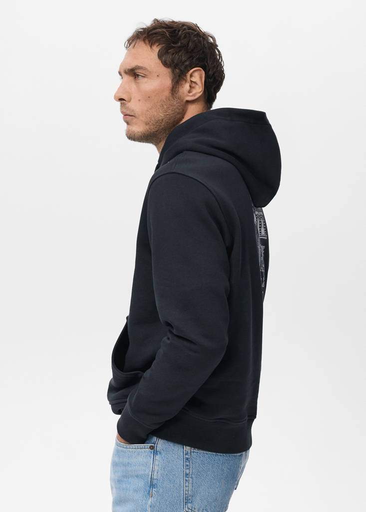Cotton hooded sweatshirt text — Product image 8 of 19