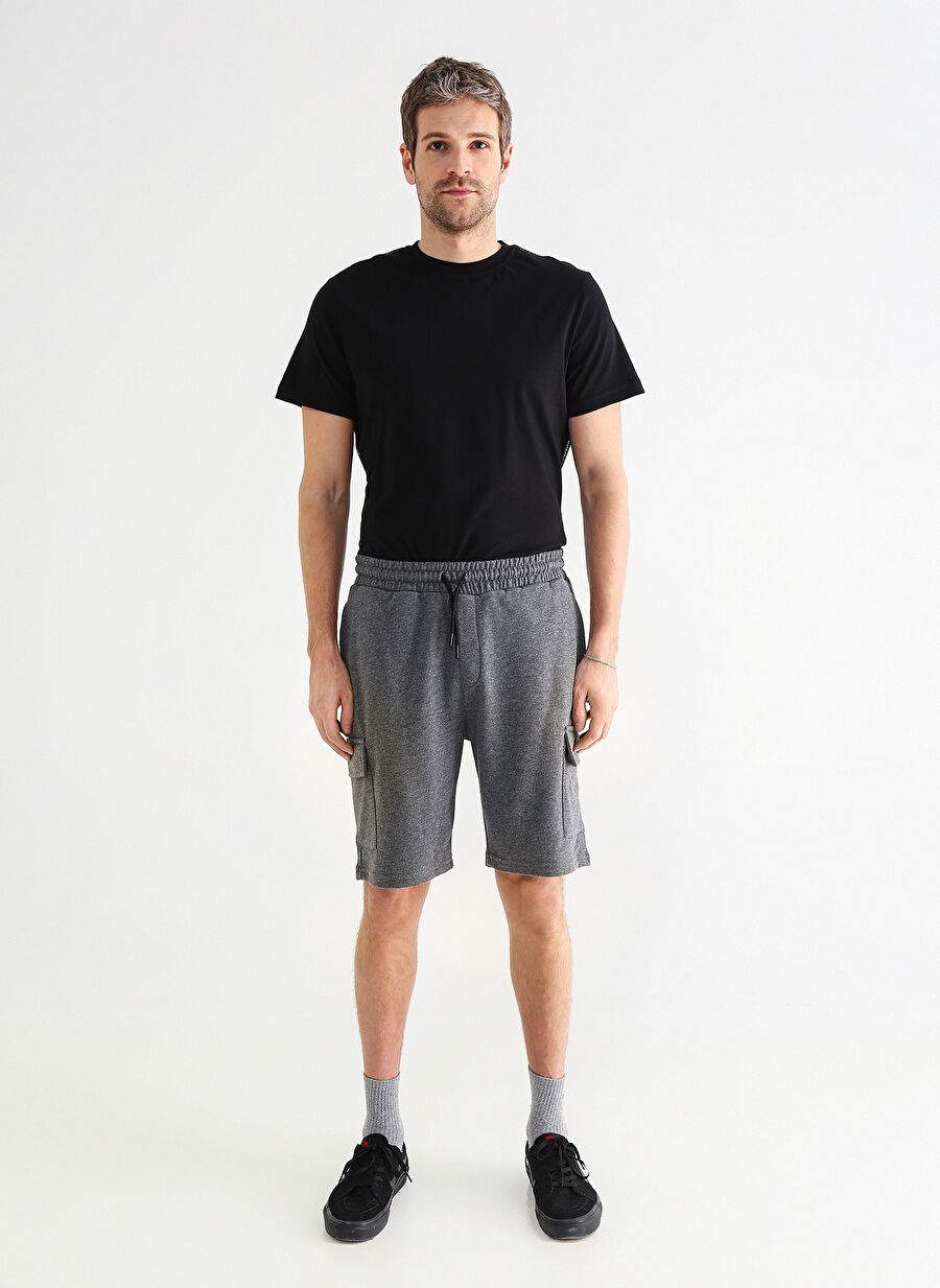 Black On Black Anthracite Men's Sweat Shorts E-OLEF — Product image 3 of 6