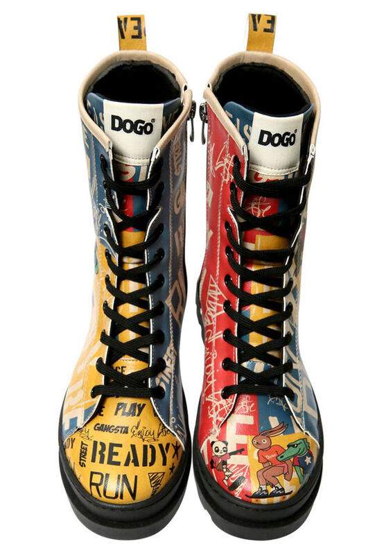 Women Vegan Leather Multicolor Zipper Long Boots - Skaters Design — Product image 4 of 9