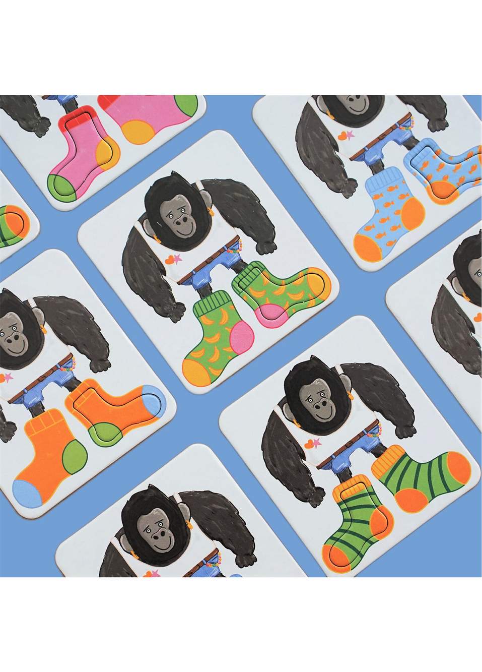 Giant Socks Gorilla: 40 Kartlı Hafıza Eşleştirme ve Puzzle Oyunu — صورة المنتج 4 من 6