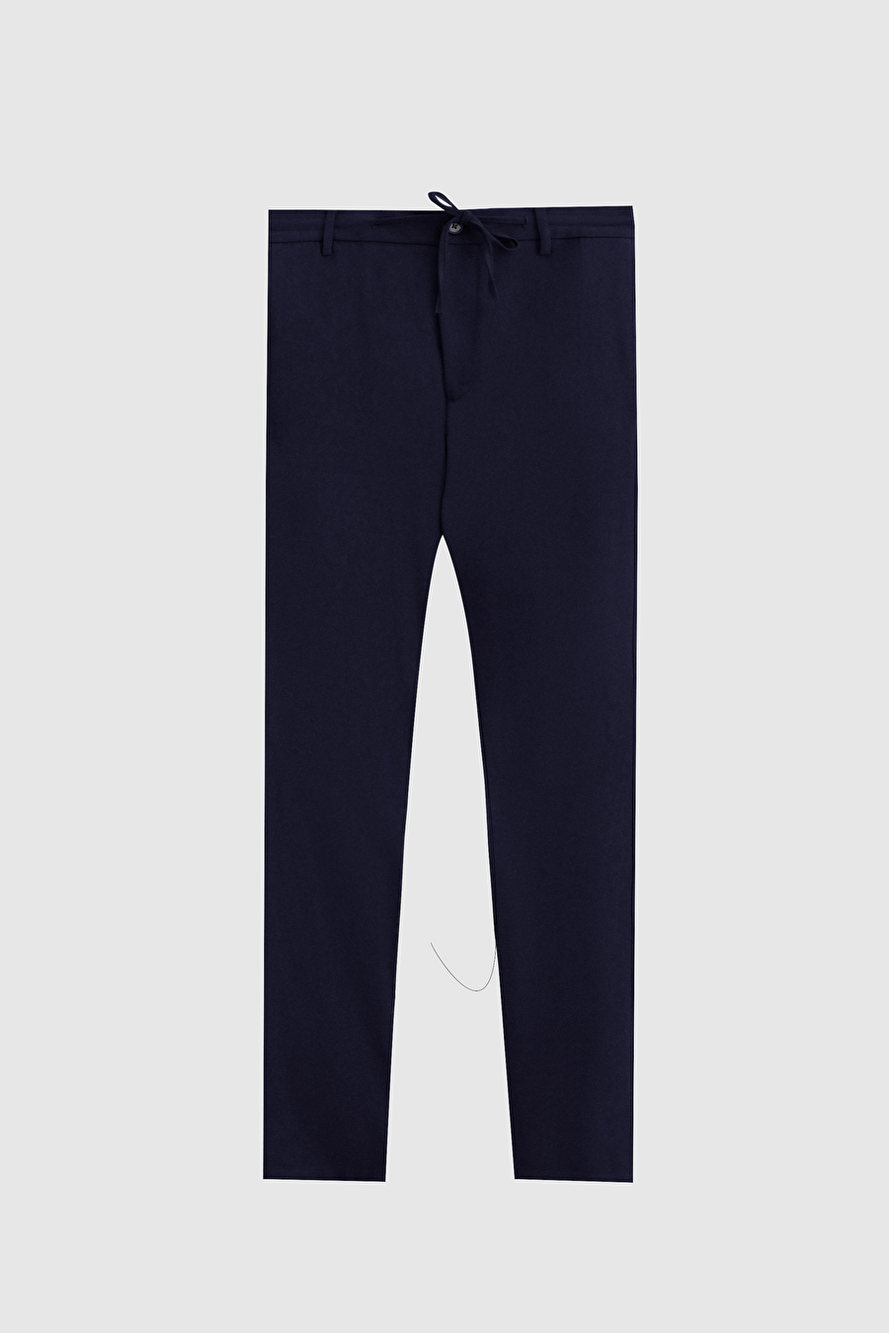 Ds Groom Slim Fit Navy Blue Waist Rubber Bagckl Zipperl Likral Comfortable Jogger Pants — Product image 5 of 6