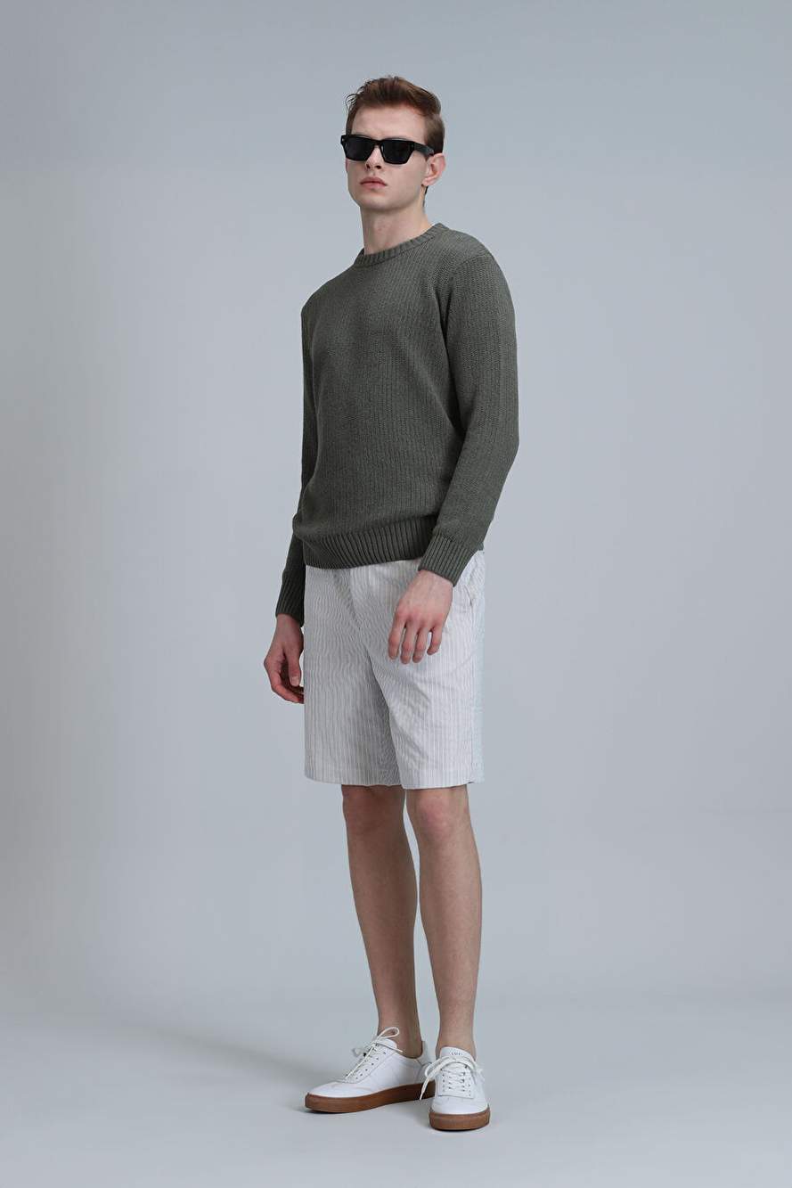 Fral Spor Erkek Chino Şort Slim Fit Bej — صورة المنتج 5 من 6