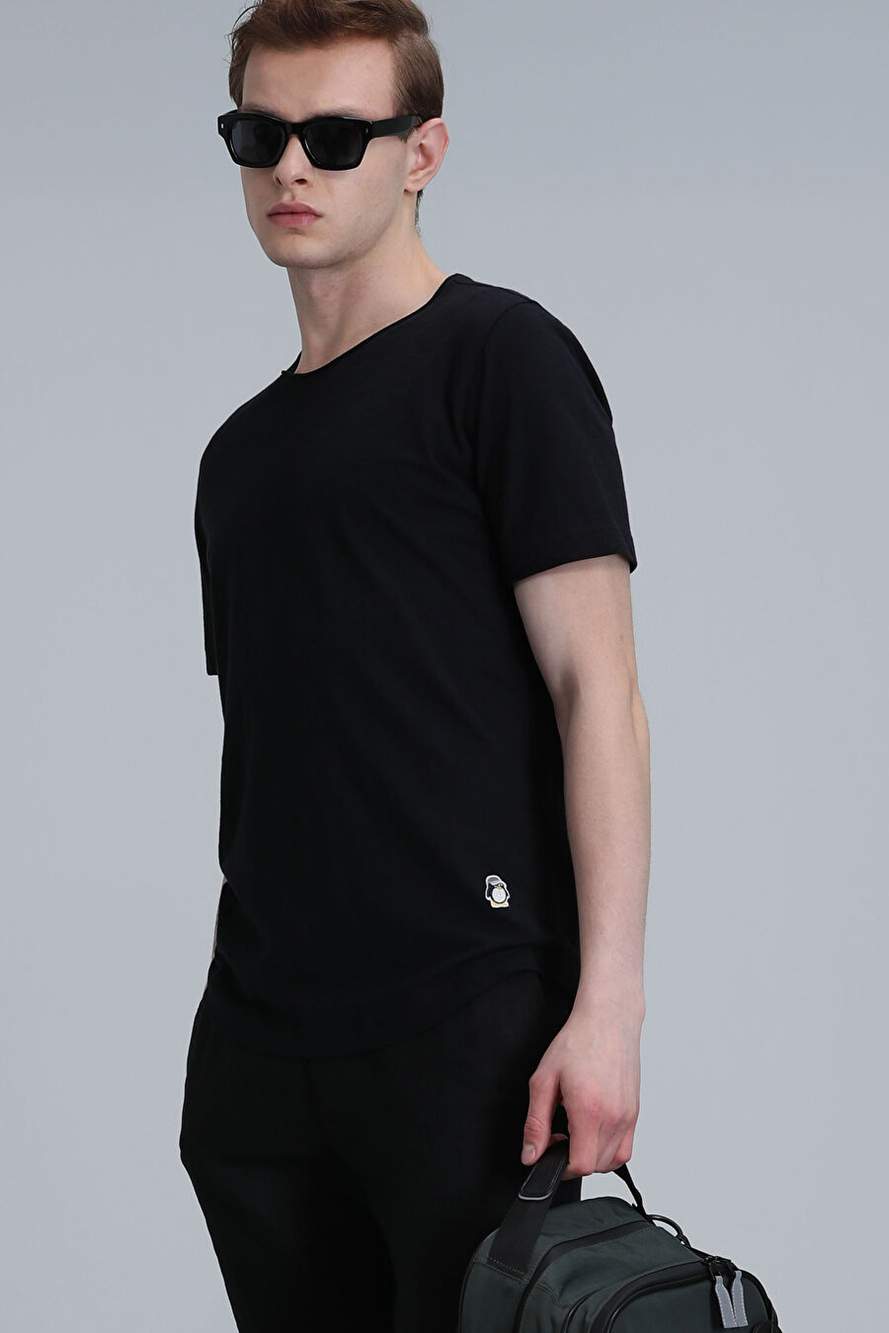 Junya Erkek Basic Tişört Siyah — Product image 3 of 6