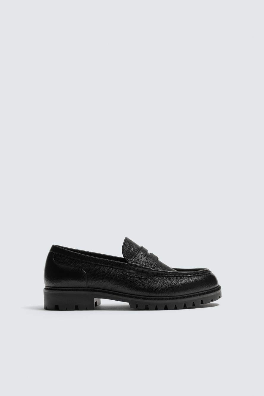 LEATHER LOAFERS WITH TRACK SOLE — Product image 4 of 7