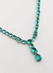 Iconic Emerald Green 18 Set White Gold Plating Silver Necklace — Product image 10 of 35