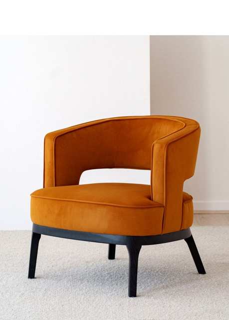 Cinnamon Velvet Armchair