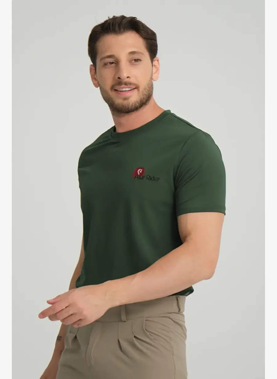 Yesil Ksa Kollu Erkek Binici T Shirt — صورة المنتج 6 من 8