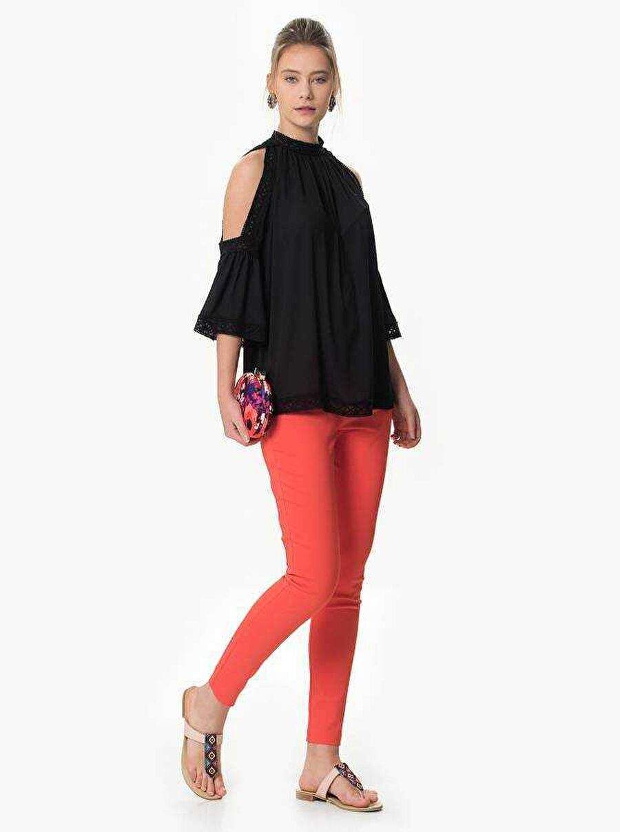 Skinny Leg Trousers Coral Y1612024_030 — Product image 3 of 3