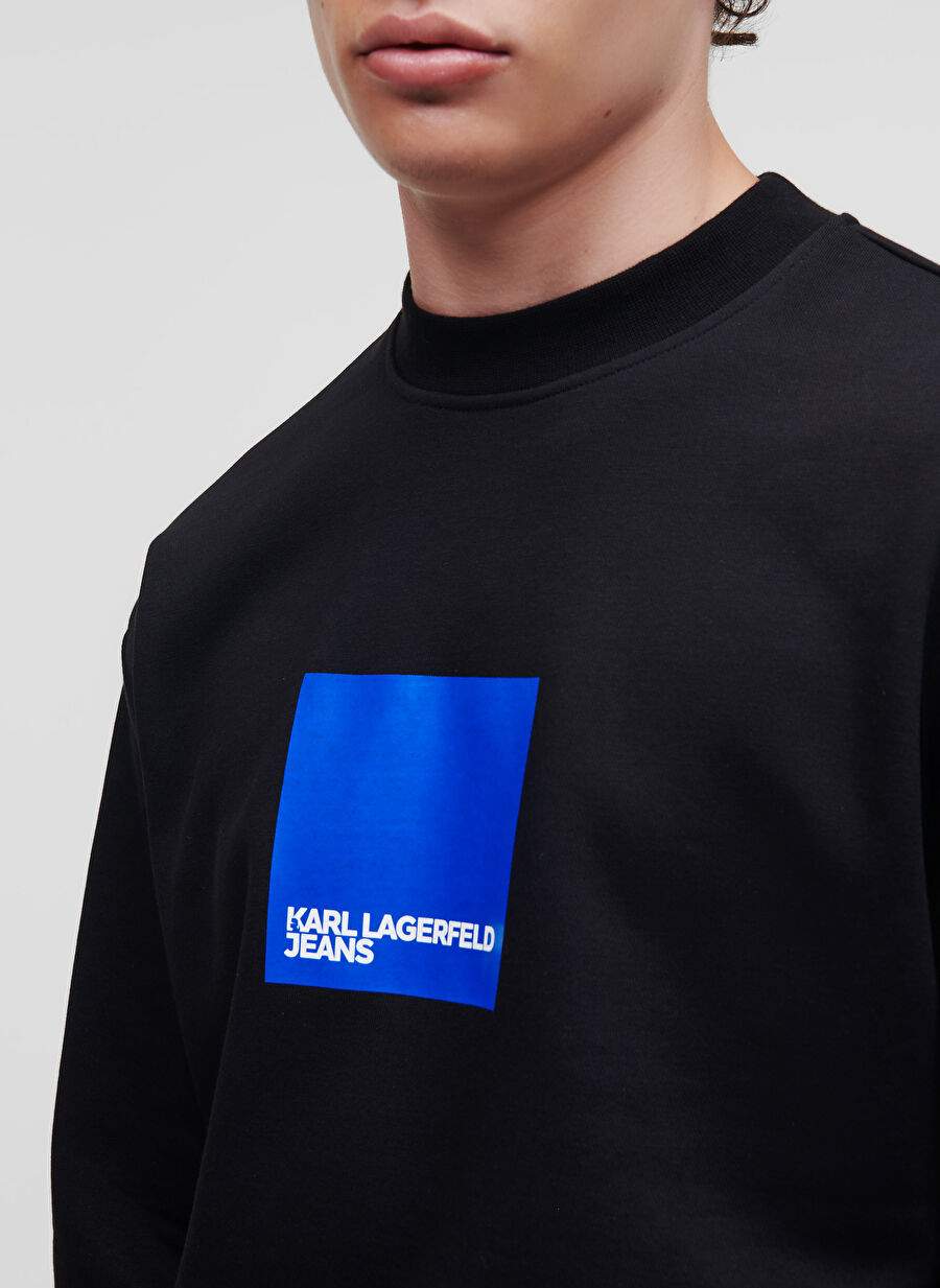 Karl Lagerfeld Jeans Crew Neck Black Men's Sweatshirt 231D1804_KLJ REGULAR LOGO SWEATSHIRT — Product image 4 of 6