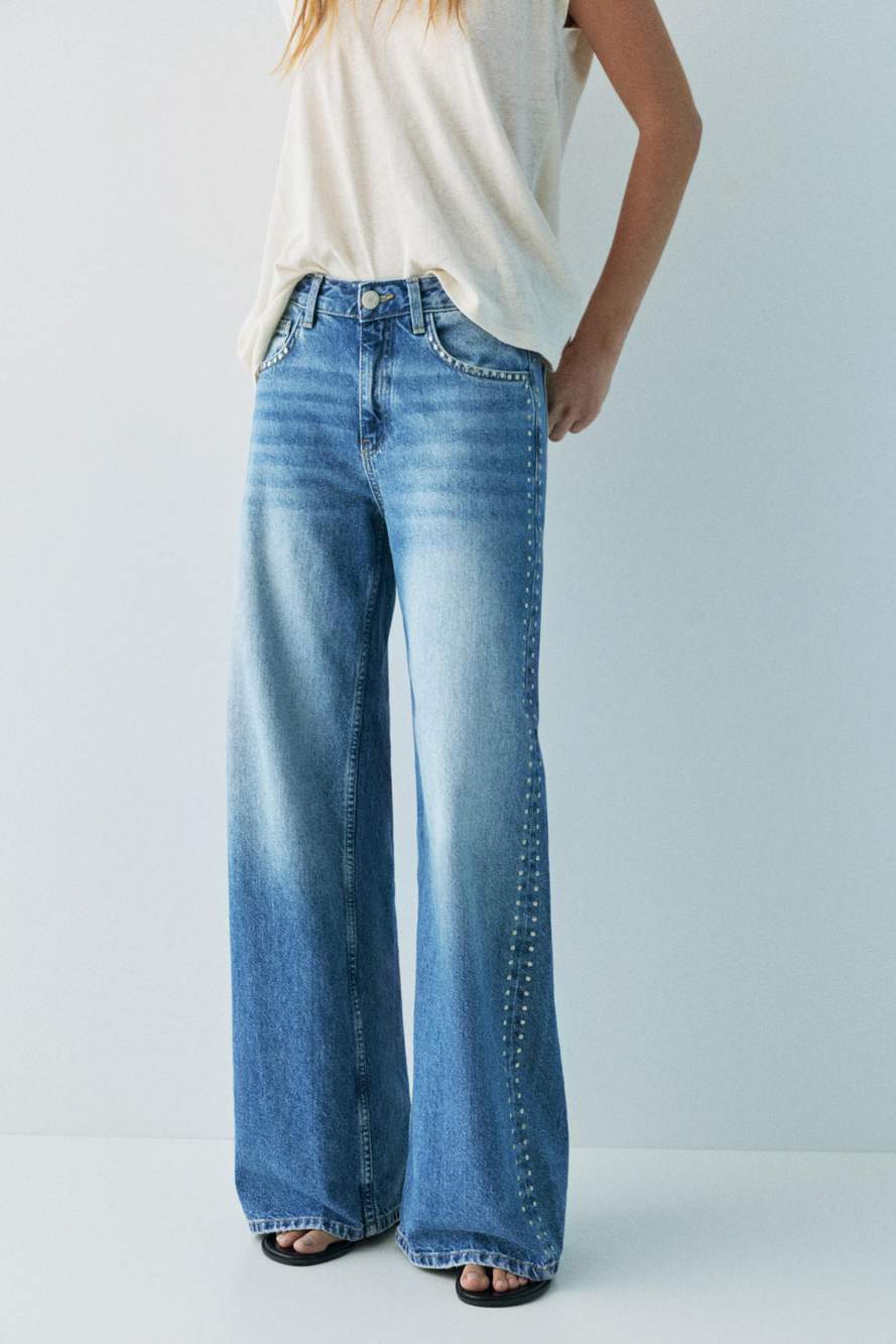 Wide-leg stud jeans — Product image 35 of 60