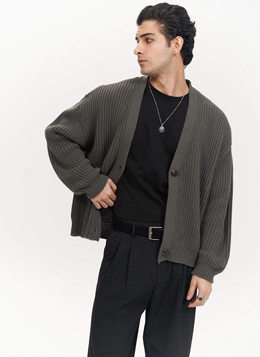 Cassian Anthracite Men's Sweater Cardigan — Product image 7 of 7