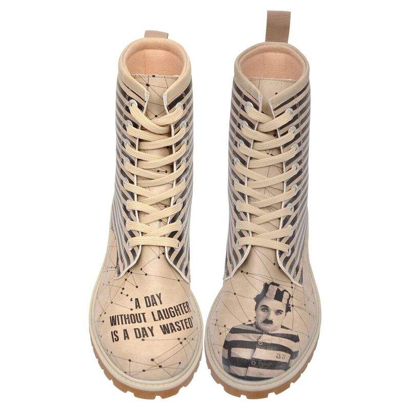 Women Vegan Leather Beige Long Boots - C.Chaplin Design — Product image 4 of 8