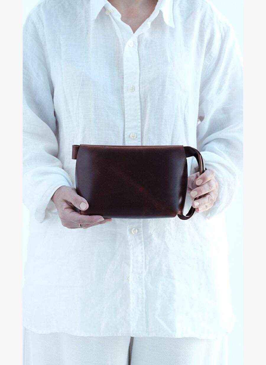 Ori Max Kahverengi Deri Clutch Canta — Product image 2 of 8