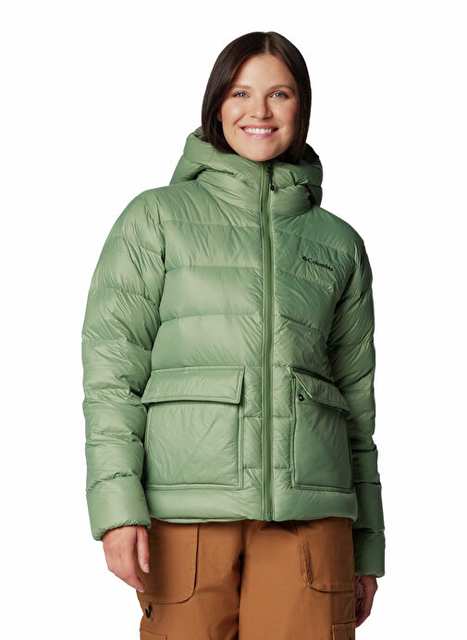 Columbia 2085371352 Wl1443 Yesil Kadn Kapuson Yaka Mont