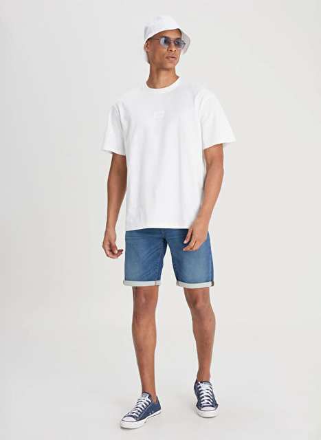 Stone Men's Cotton Denim Shorts L24107958 5 Pocket Jean Shorts