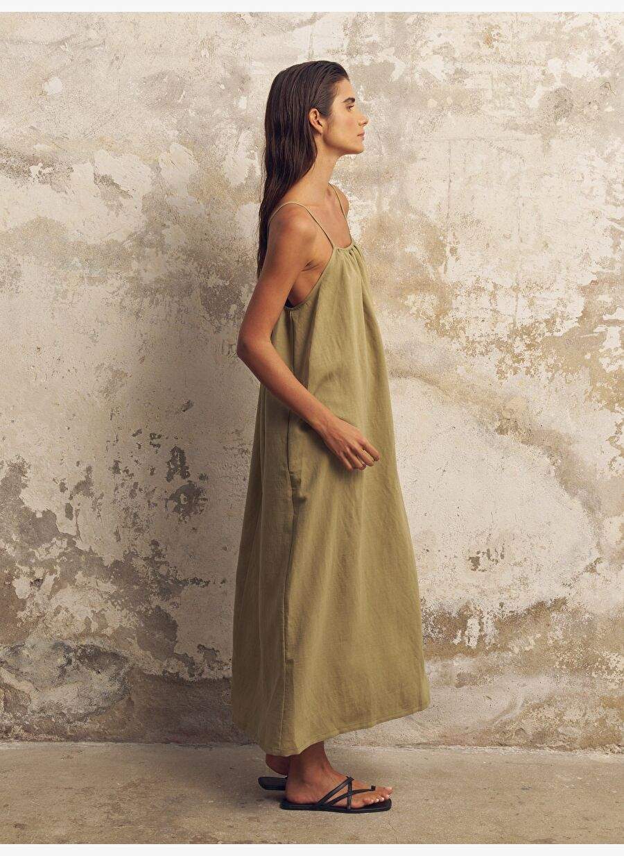 Bliss Flow Maxi Elbise - Haki — Product image 5 of 8